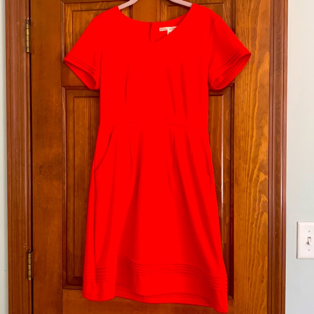Uttam Boutique red, knee length dress